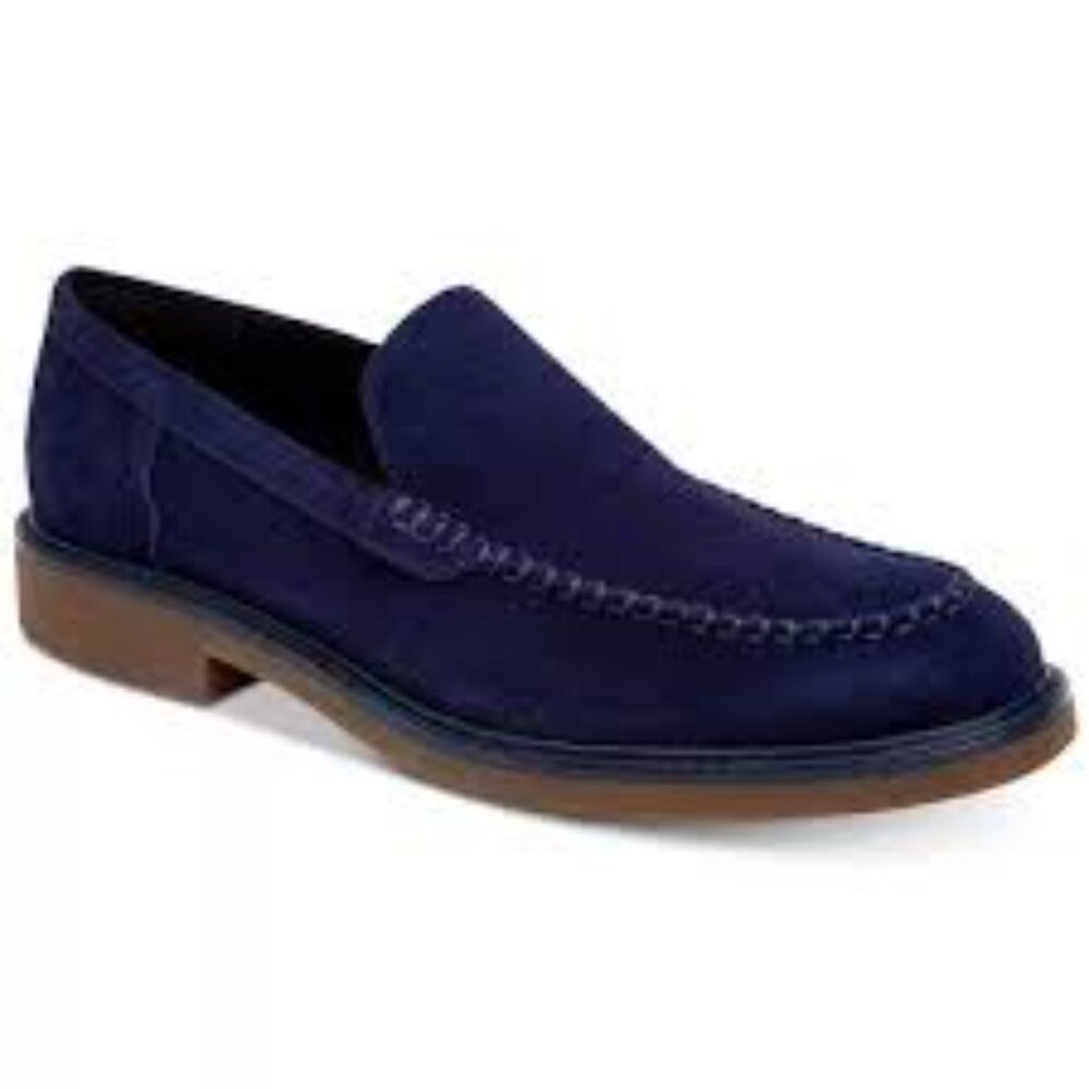 NWB Calvin Klein  VANCE CALF SUED SHOES IN COLOR NIGHT SCAPE SZ 11